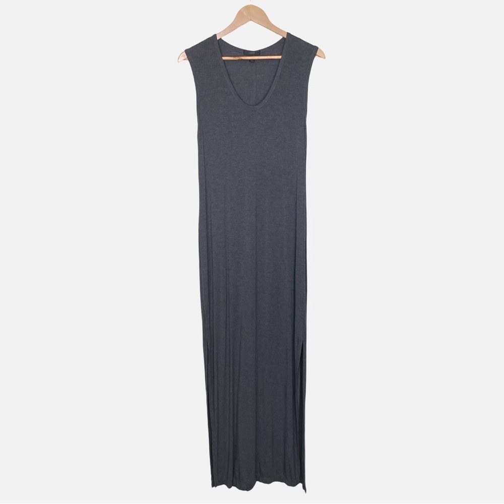 J CREW T-Shirt Knit V-Neck Maxi Dress - Gray - Size XS Tall